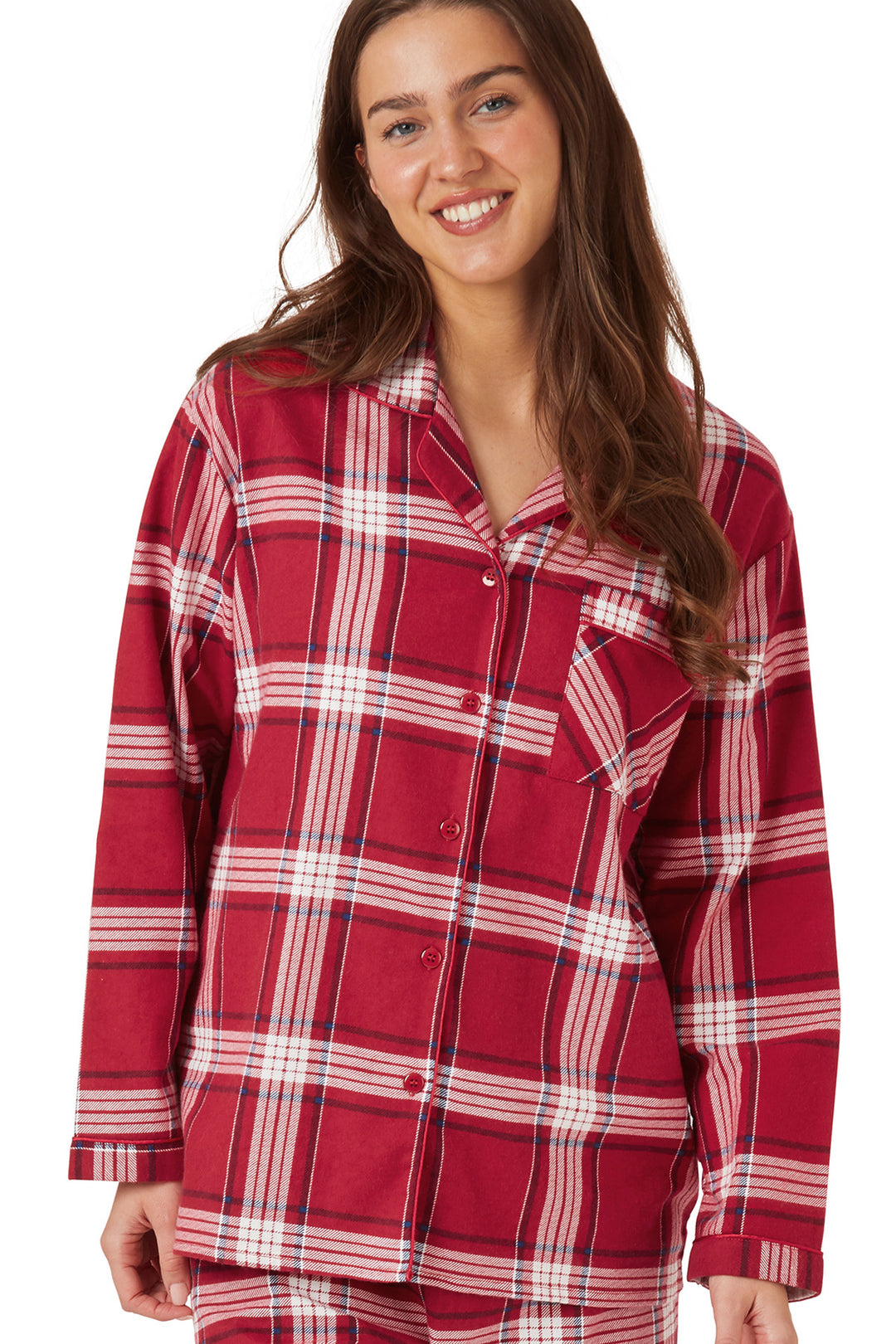 Cosy Winter Tartan Brushed Cotton Printed Pyjama Set