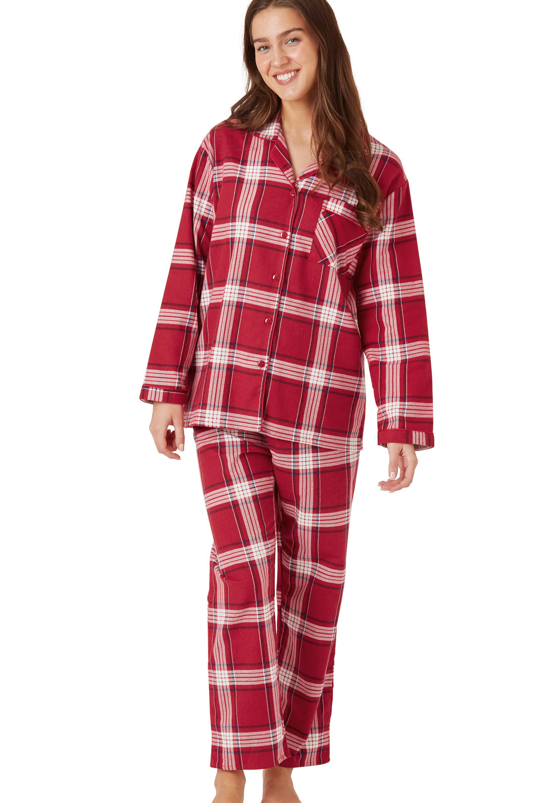 Cosy Winter Tartan Brushed Cotton Printed Pyjama Set