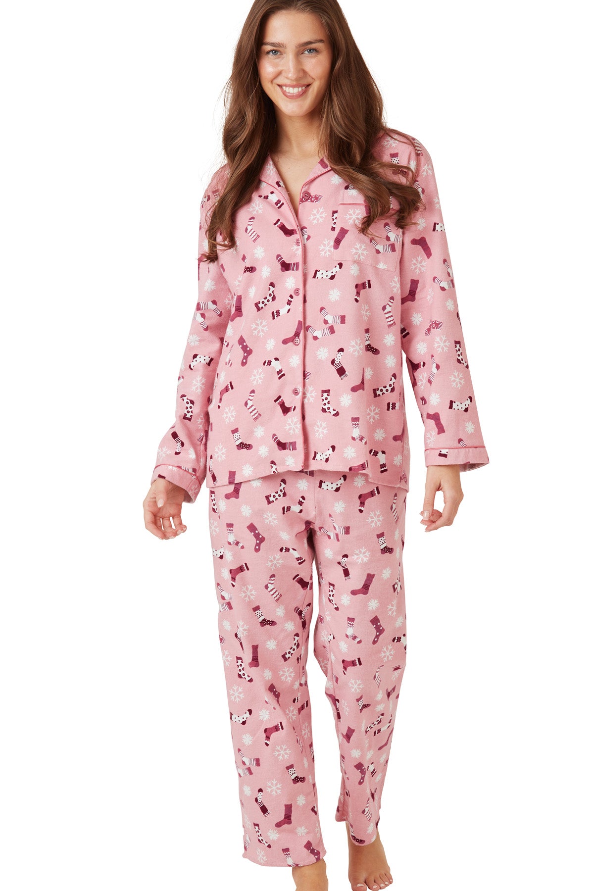 Lots Of Socks Brushed Cotton Printed Pyjama Set