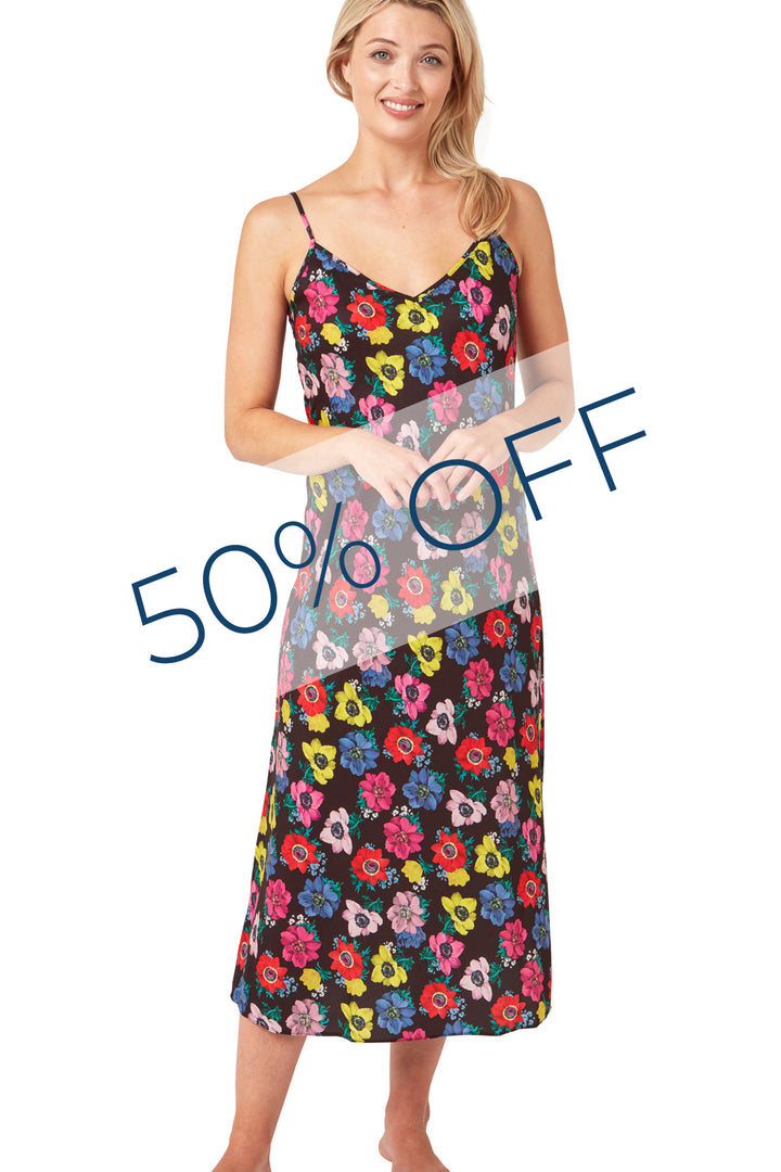 Samsara Long Strappy Print Chemise