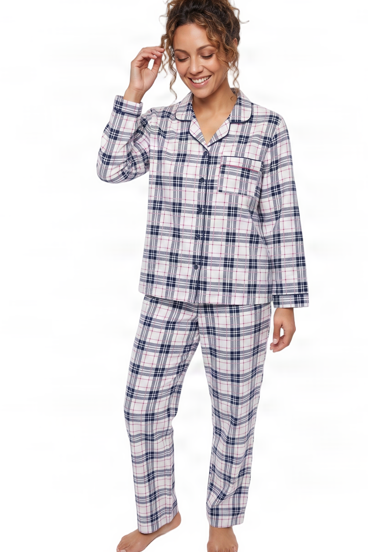 Cosy Check Brushed Cotton Pyjama Set