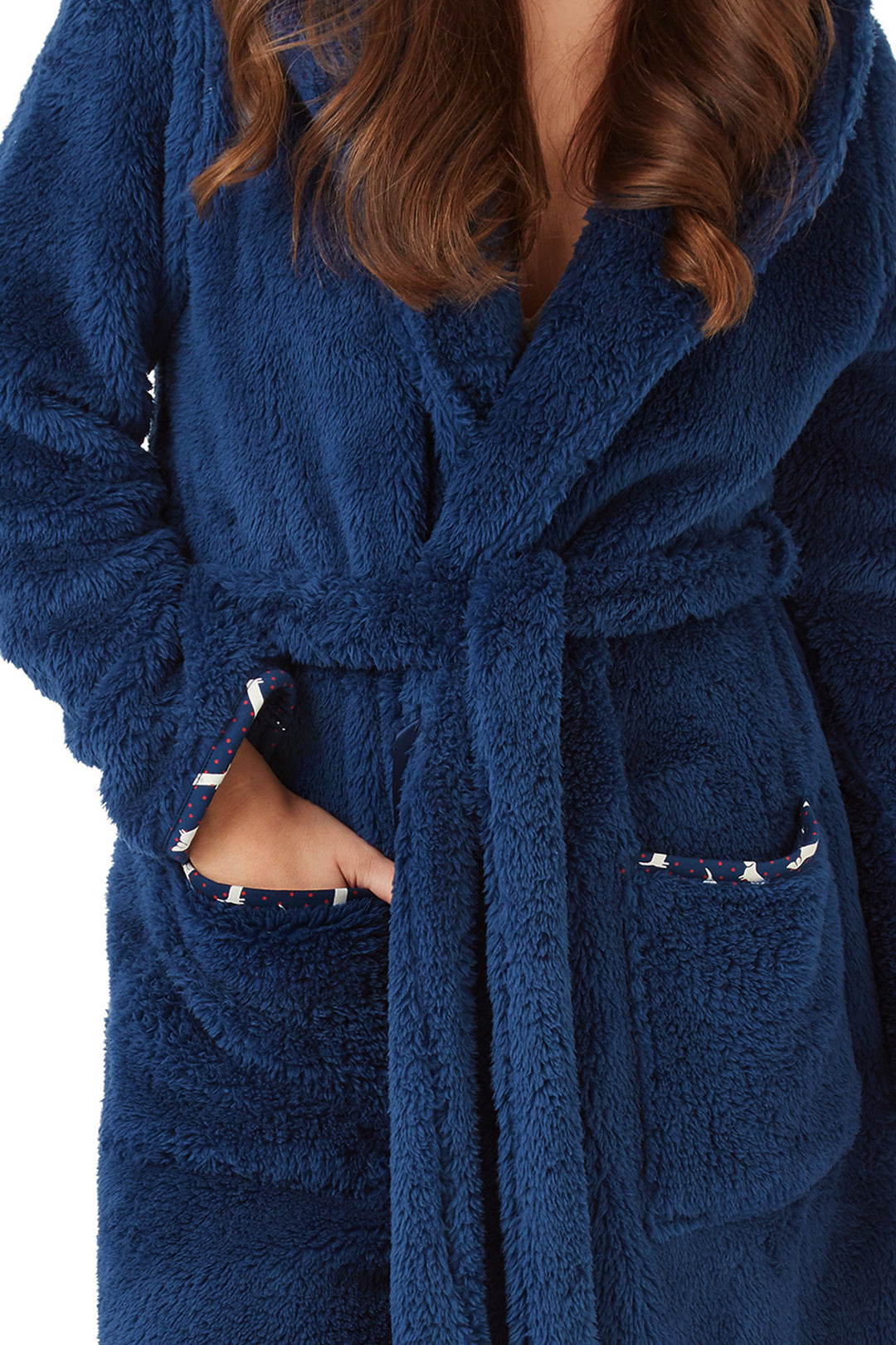 Dotty Dachshund Cosy Fleece Hooded Wrap