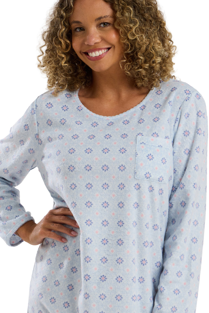 Pretty Geometric Cosy Microfleece Nightshirt