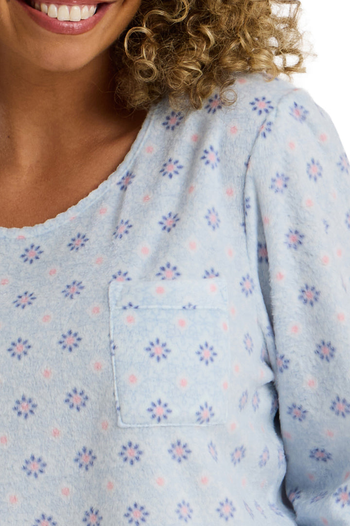 Pretty Geometric Cosy Microfleece Nightshirt