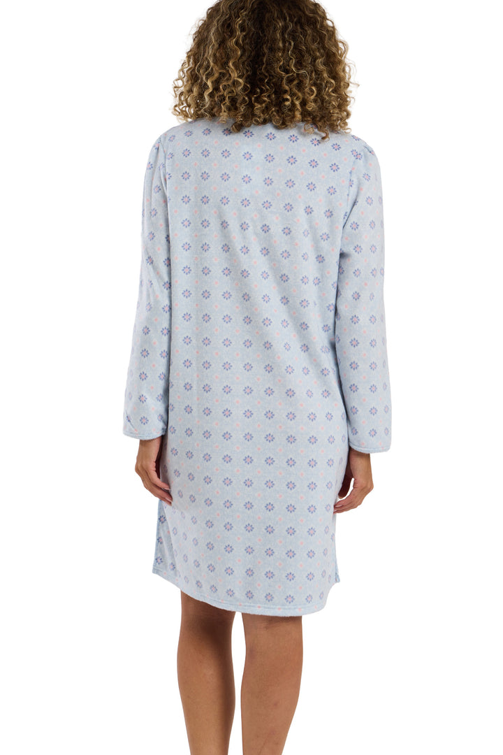 Pretty Geometric Cosy Microfleece Nightshirt