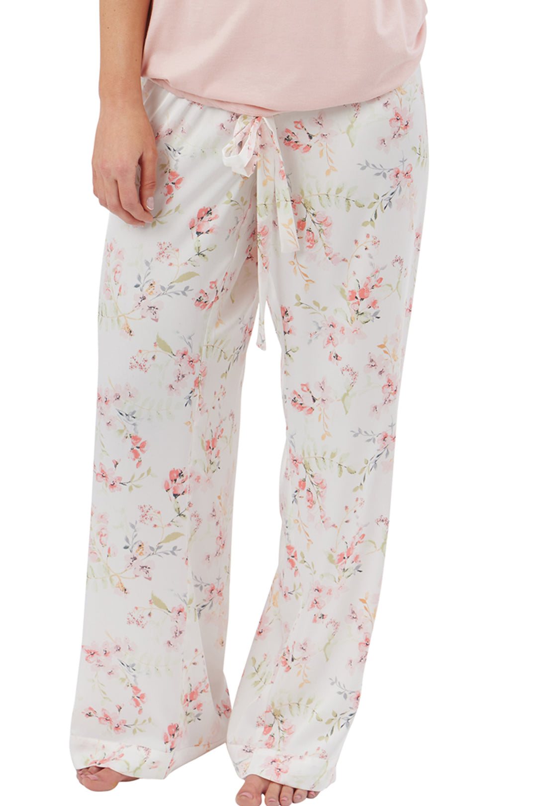 Watercolour Floral Satin & Jersey Pyjama Set