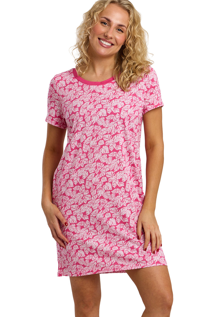 Palm Print Cotton Rich Jersey Sleep Tee