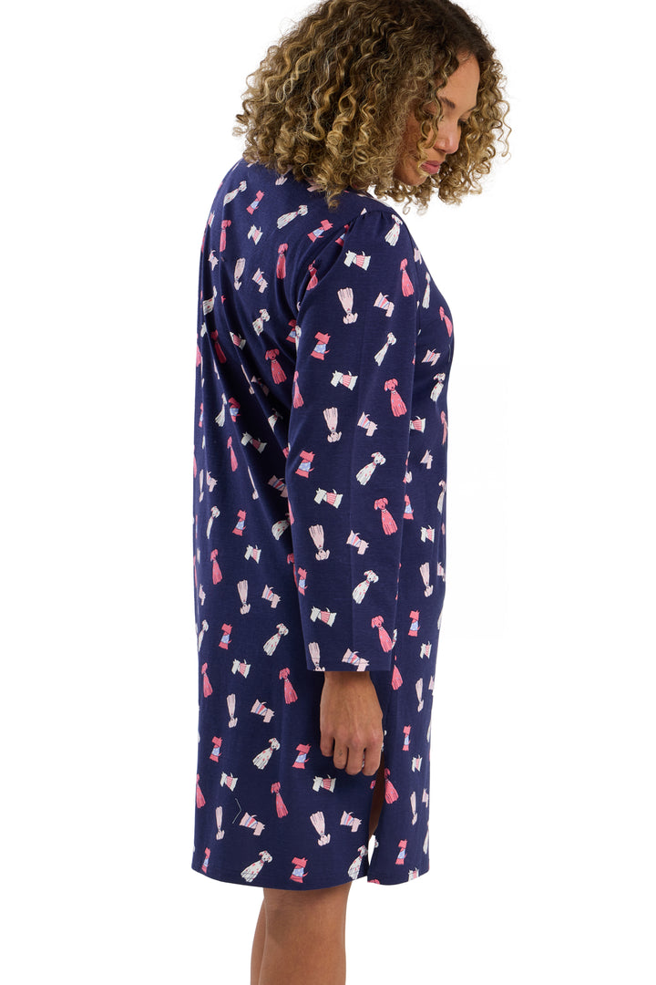 Playful Pooch  Knitted Cotton Cosy Nightshirt