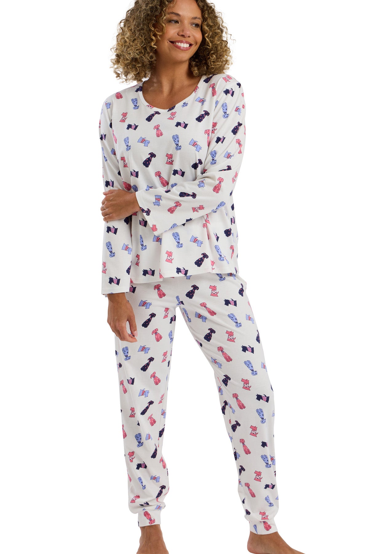 Playful Pooch Knitted Cotton Jogger Pyjama Set