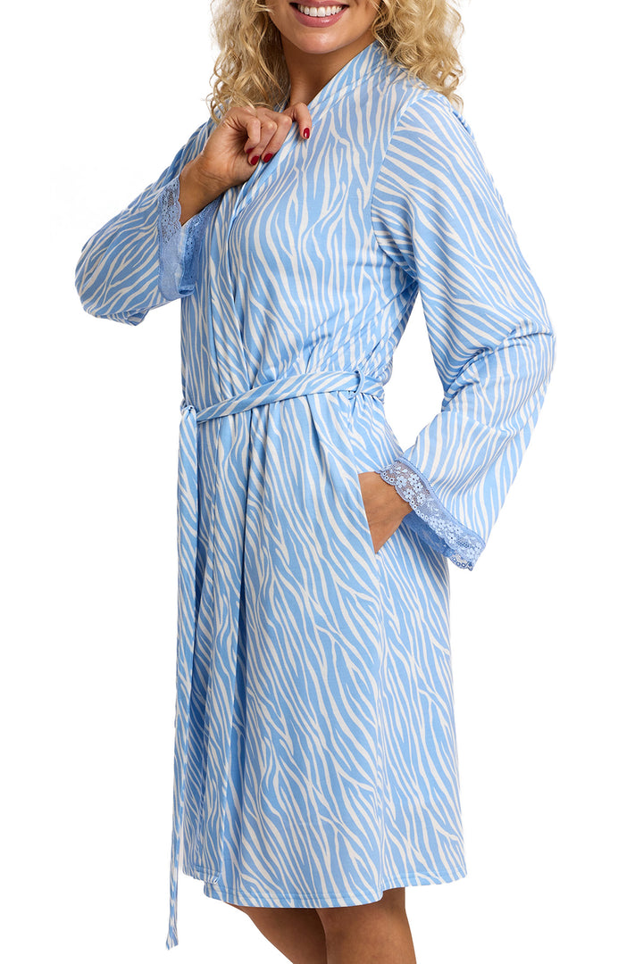 Soft & Stretchy Zebra Print Jersey Kimono