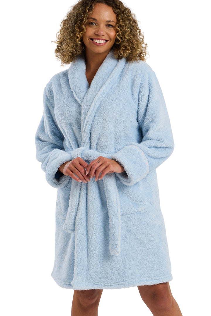 Plush & Cosy Shawl Collar Fleece Robe