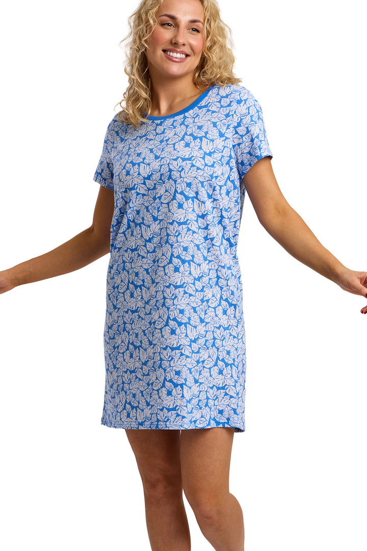 Palm Print Cotton Rich Jersey Sleep Tee