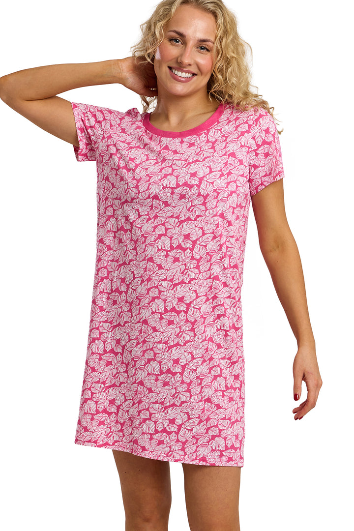 Palm Print Cotton Rich Jersey Sleep Tee