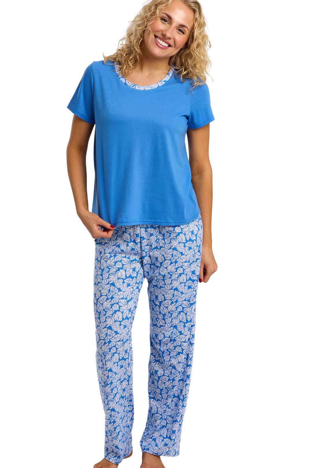 Palm Print Cotton Rich Jersey Pyjama Set