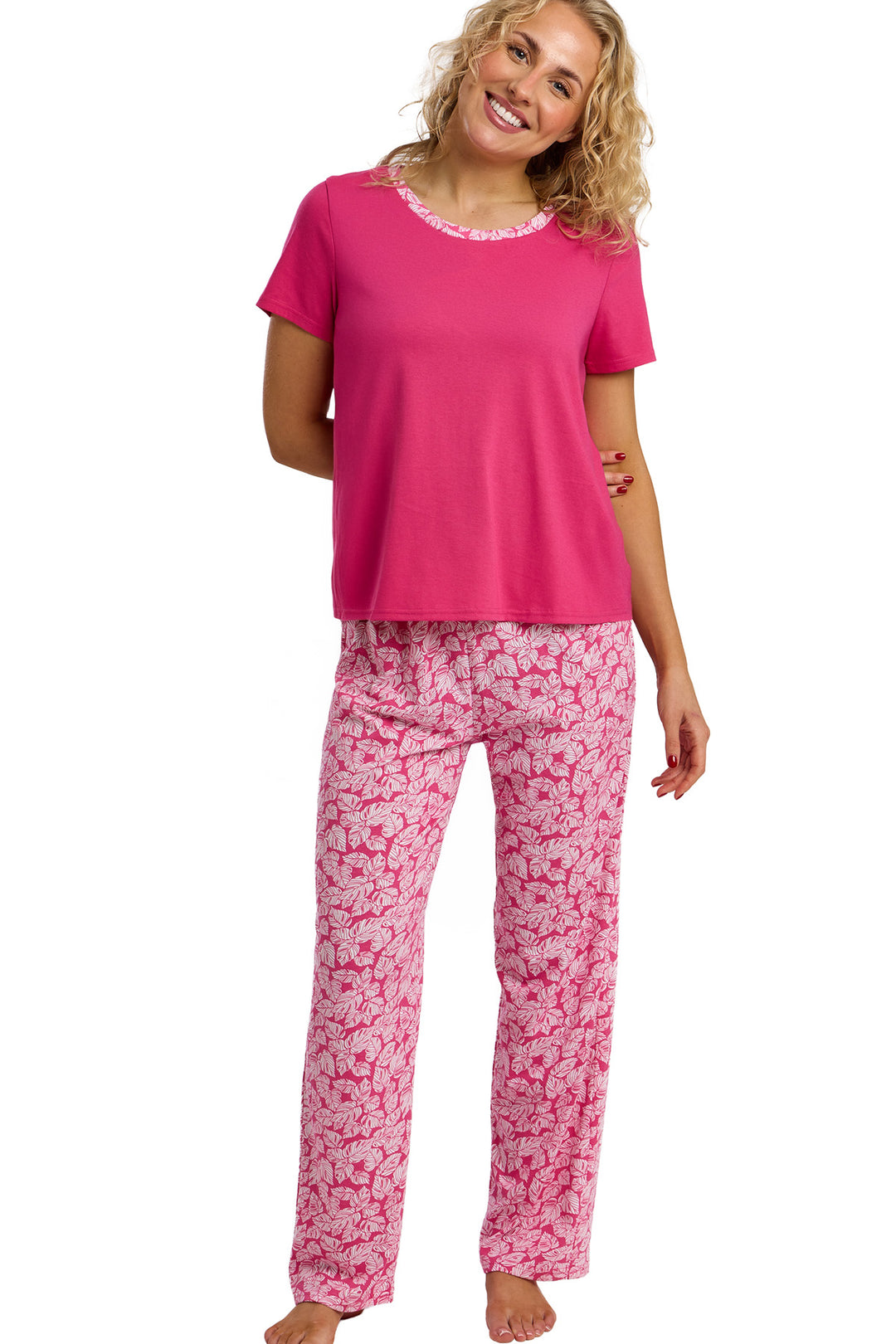 Palm Print Cotton Rich Jersey Pyjama Set
