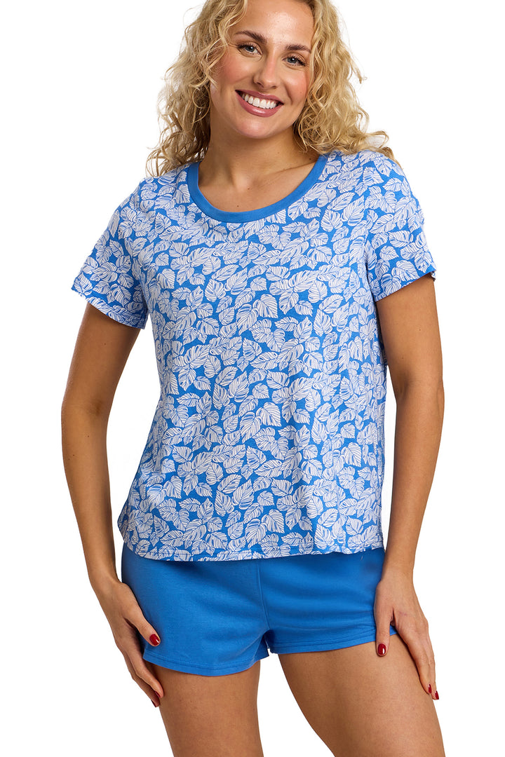 Palm Print Soft Jersey Short Pyjama Set