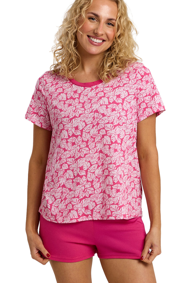 Palm Print Soft Jersey Short Pyjama Set