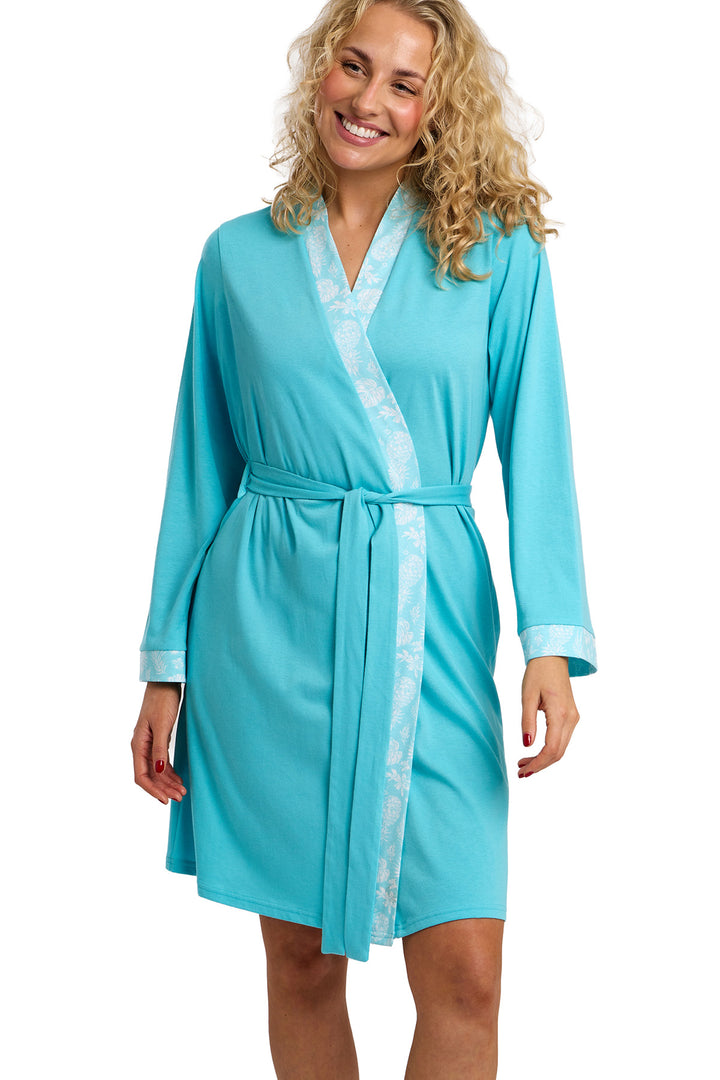 Pineapple Trim  Soft & Comfy Short Kimono