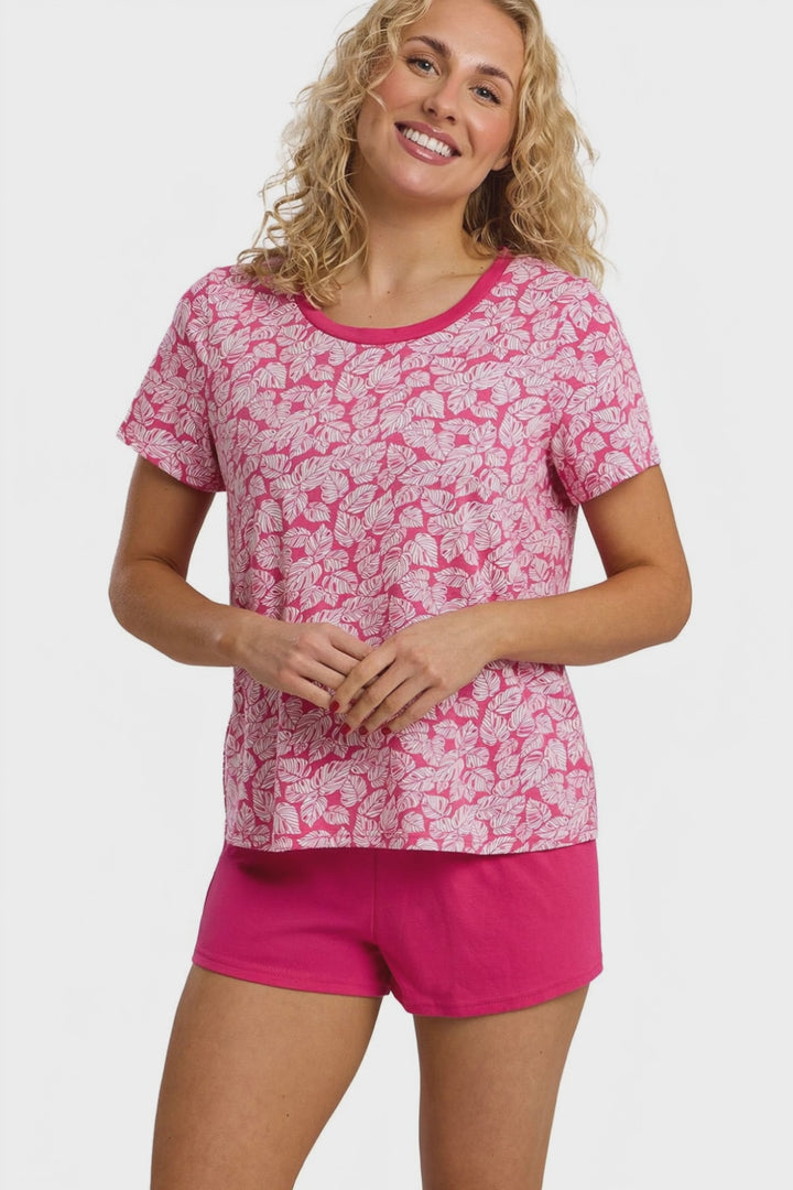 Palm Print Soft Jersey Short Pyjama Set