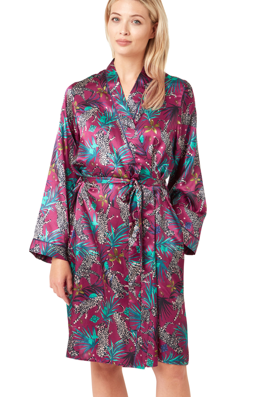 INDIGO SKY SATIN FLORAL CHEMISE INDIGO SKY SATIN FLORAL CHEMISE