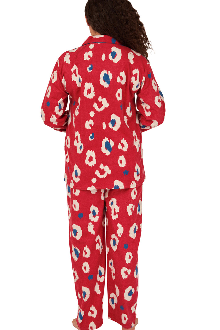 Kira Leopard Brushed Cotton Printed Pyjama Set