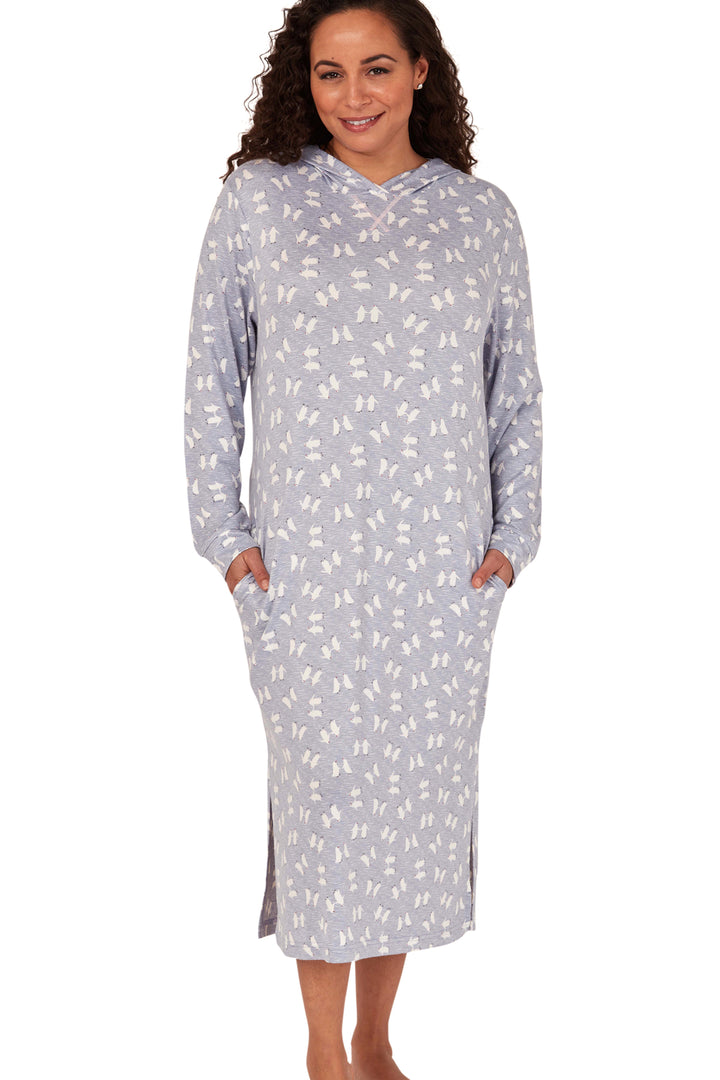 Penguin Print Super-Soft Knit Lounge Dress