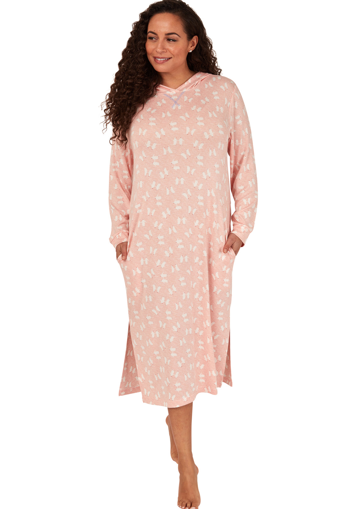 Penguin Print Super-Soft Knit Lounge Dress