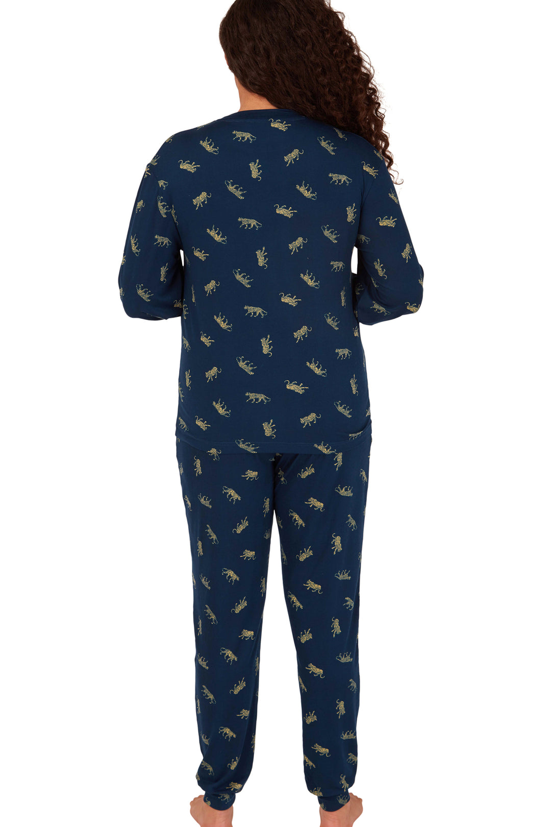 Tiny Tiger Print Soft Knitted Pyjama & Eyemask Set